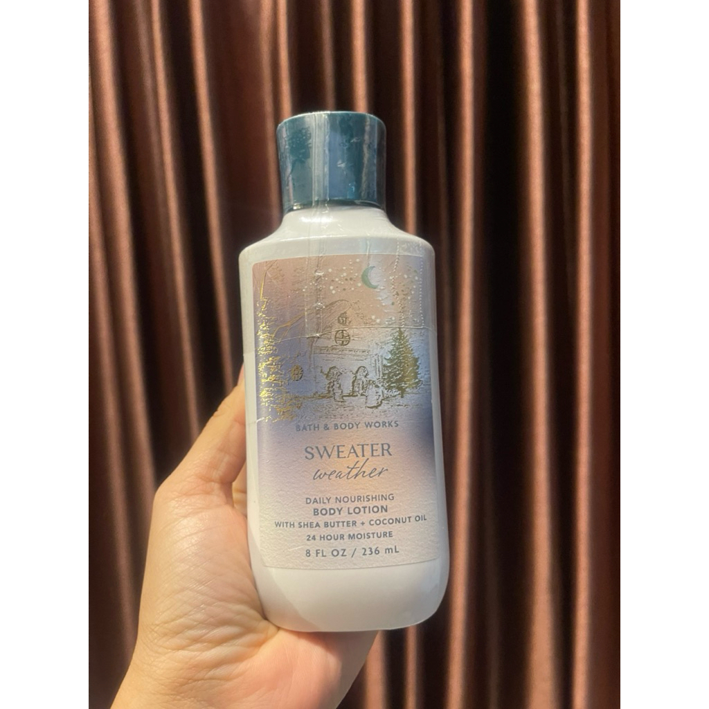 Bath & Body Works SWEATER WEATHER Shea & Vitamin E Body Lotion 236ml. ของแท้