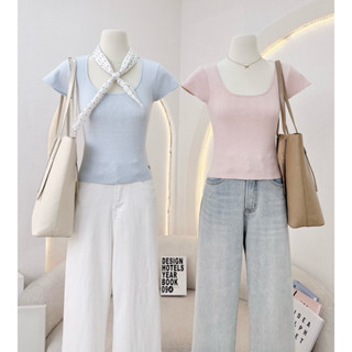 WA YA เสื้อไหมพรมรัดรูปคอยู ***โปรดอ่านรายละเอียดสินค้าก่อนก…