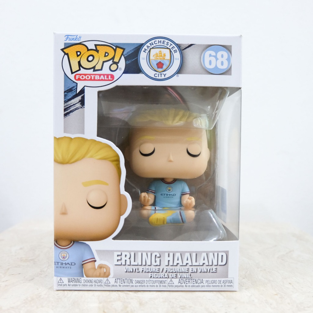 🔹⚽ [Manchester City] ⚽🔹 Funko Pop Soccer Erling Haaland Meditation 68 ของแท้ มือ1 กล่องสวย มีรอยพลาสติกเล็กน้อย