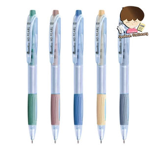 ปากกาลูกลื่น 0.5 มม. Quantum ควอนตั้ม M5 PEARL . คละสี หมึกสีน้ำเงิน ( 50 ด้าม / กระปุก )
