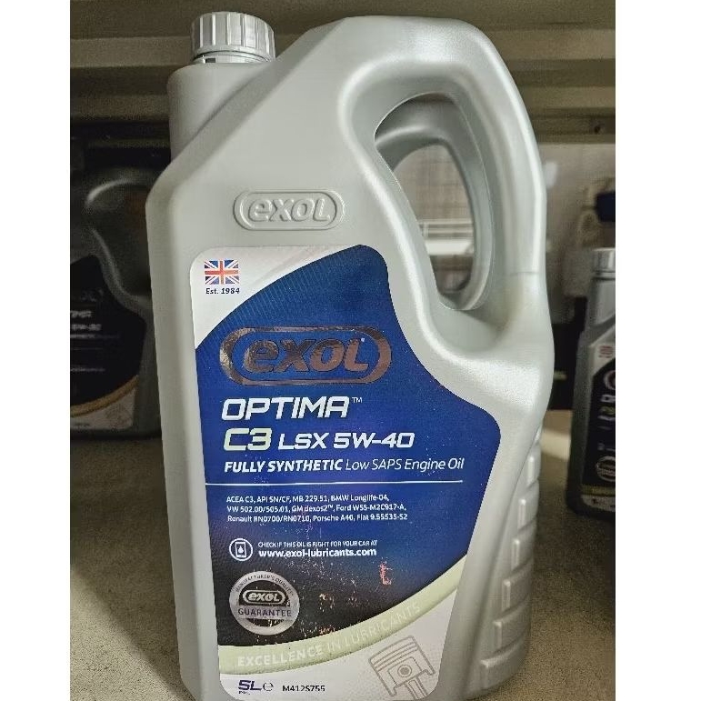 น้ำมันเครื่อง Exol Optima C3 LSG 5W30 , LSX 5W40 ใช้ได้ทั้งอบนชิน ดีเชล/ c5 0W20