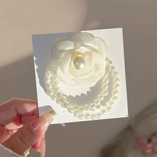 🌸🌸ยางรัดผมลายดอกไม้หนังยาง ยางมัดผมสำหรับผู้หญิงน่ารัก สุดคิ้ว สายฝอ y2k มีหลายสีให้เลือก