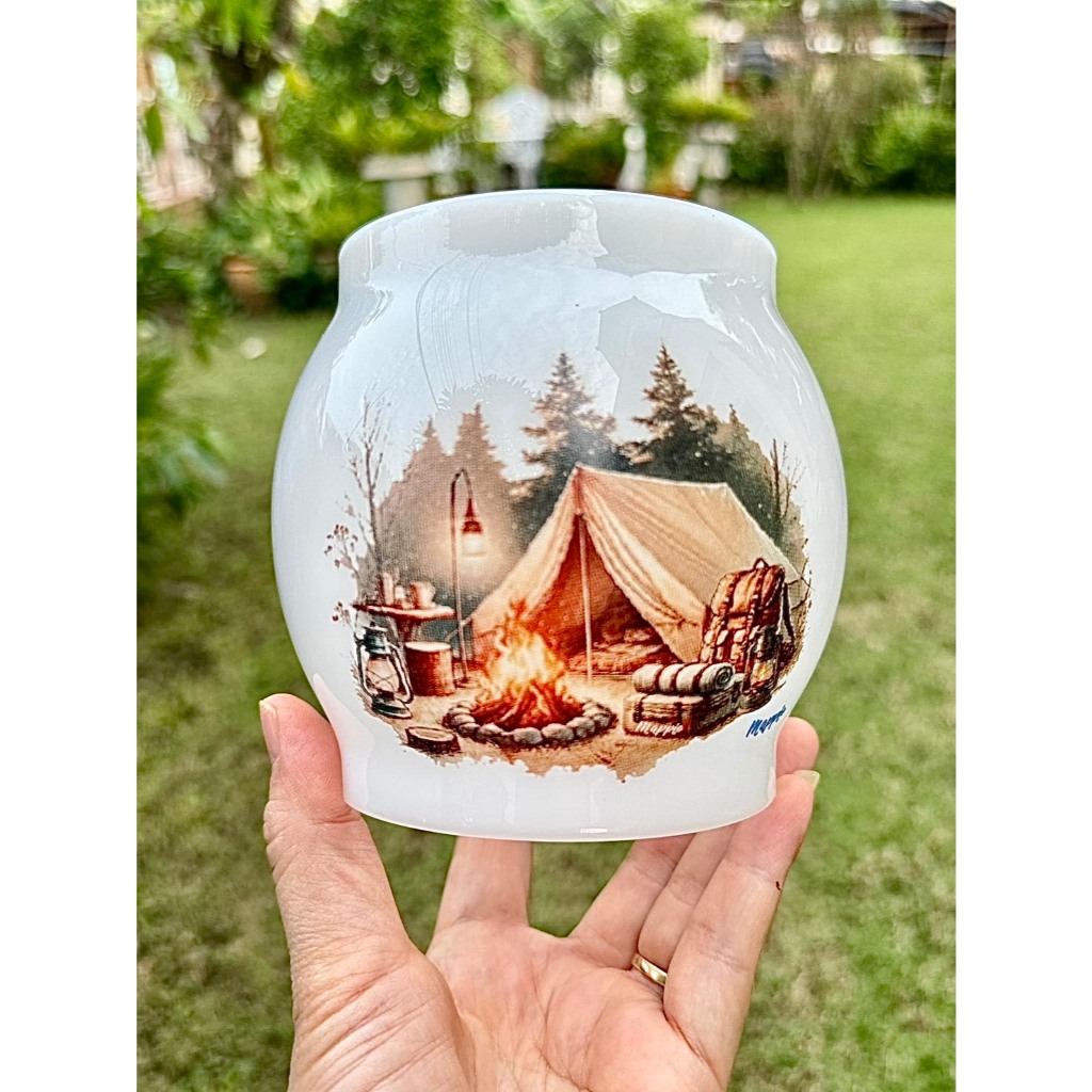 โป๊ะตะเกียง Coleman สำหรับรุ่น 200a ลวดลาย Camping