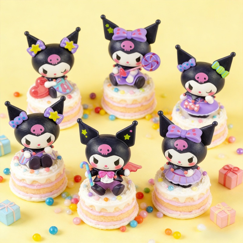 🔥พร้อมส่ง🔥โมเดลซานริโอ้ คุโรมิ Sanrio Kuromi ตุ๊กตาฟิกเกอร์ สําหรับตกแต่งเค้ก ของแต่งบ้าน ตกแต่งรถยนต์ - รูปที่ 2