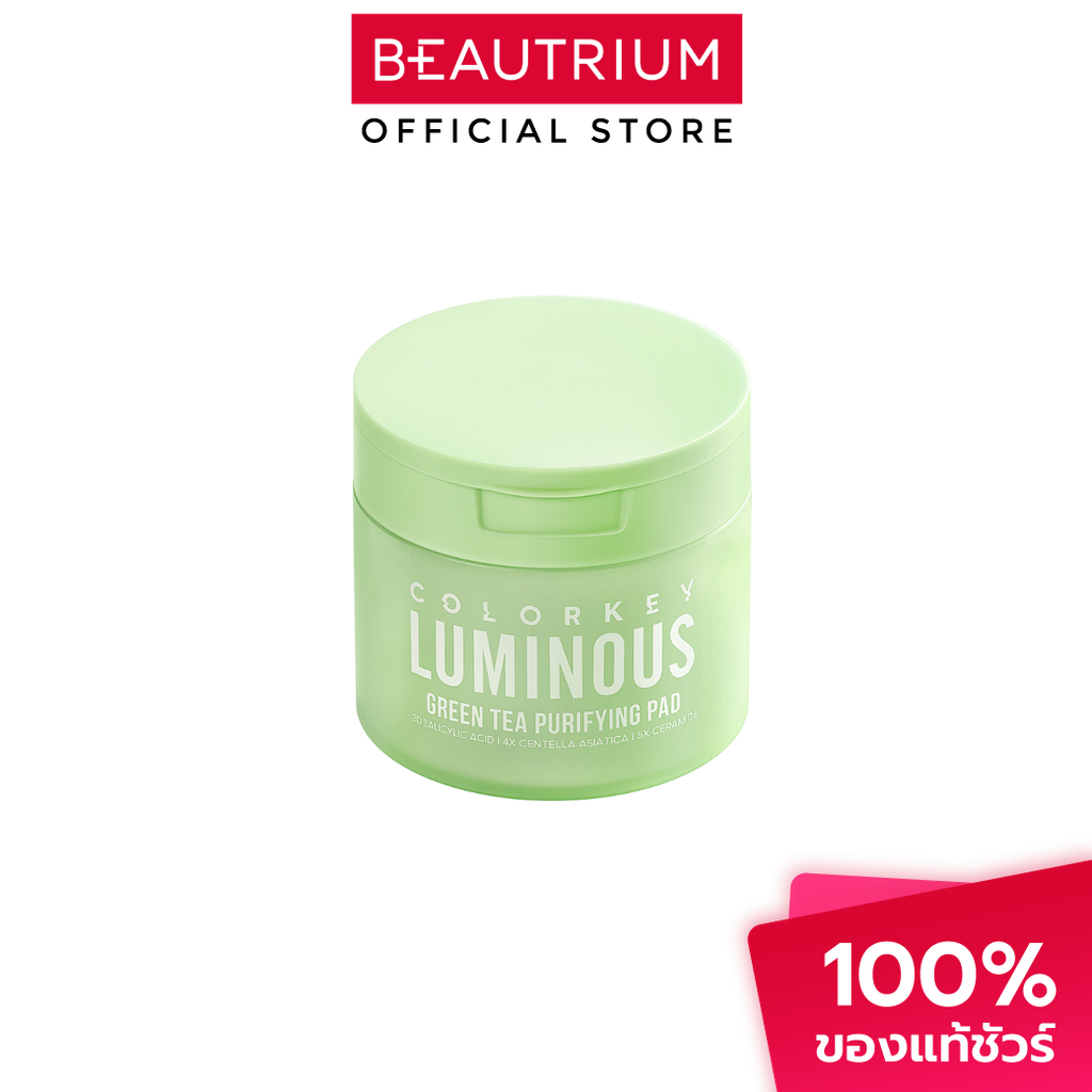 COLORKEY LUMINOUS Green Tea Purifying Pad 80pads ผลิตภัณฑ์บำรุงผิวหน้า 210ml