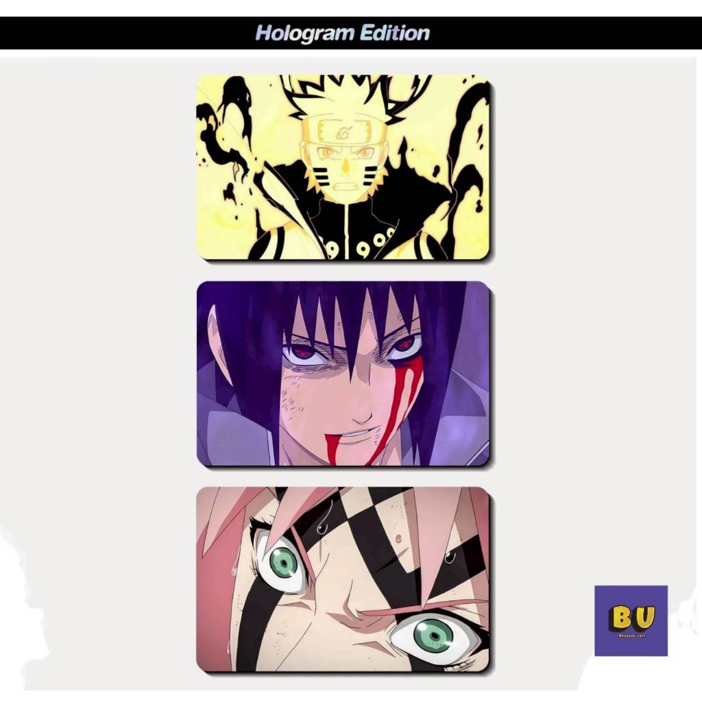 สติกเกอร์สำหรับติดบัตร ATM BTS MRT VISA สกินการ์ด [ STICKER SKIN CARD ] ลาย : Naruto V.2 นารูโตะ กัน