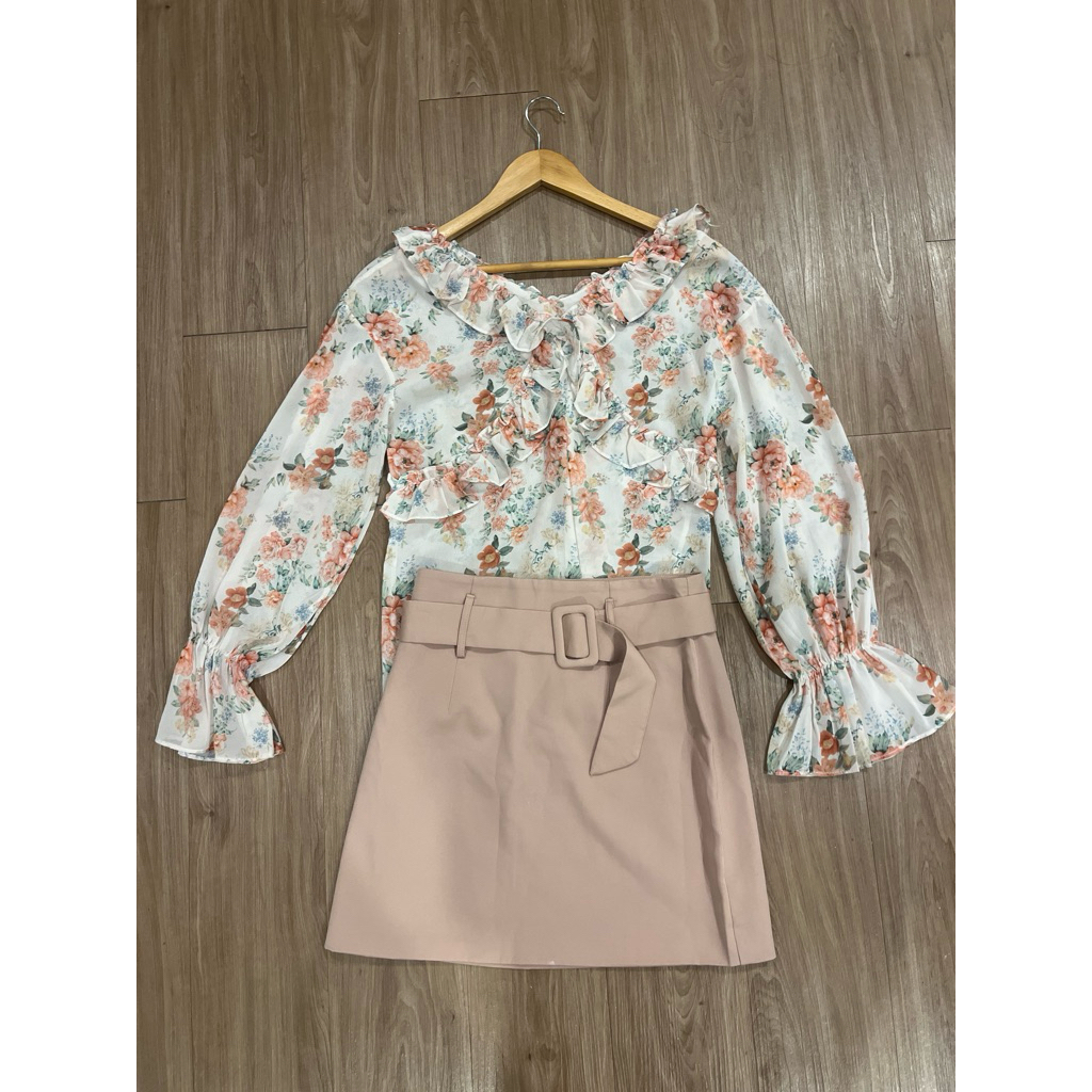 เซ็ทกระโปรงงานป้ายPeony