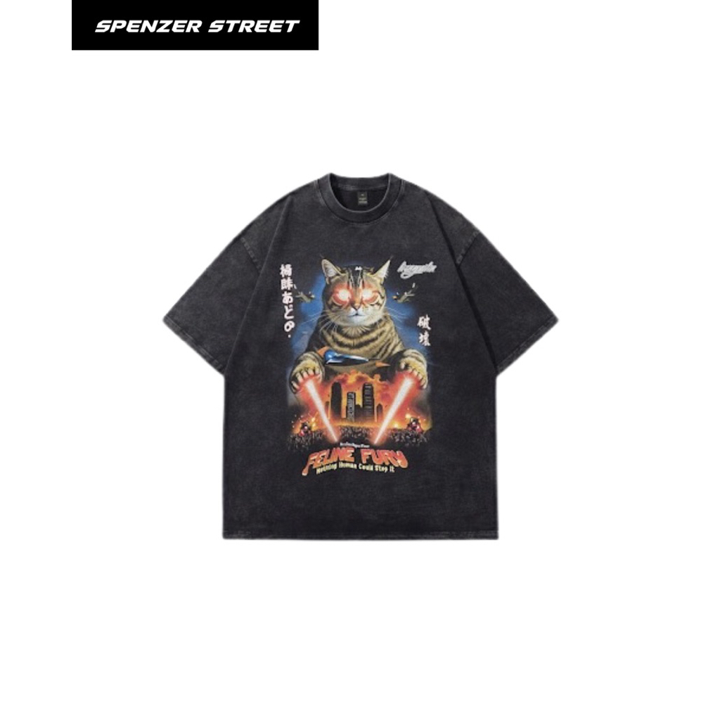 [พร้อมส่ง] Spenzer.street | Sacry Cat🖤โอเวอร์ไซส์ เสื้อผ้าสตรีท เนื้อผ้าดี คุณภาพเยี่ยม ทันกระแส 202