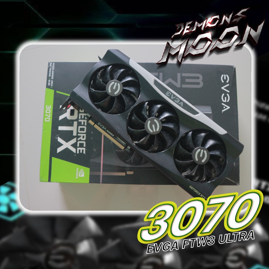 3070 rtx กาดจอมือสอง  EVGA  RTX 3070 FTW3 ULTRA GAMING + ประกัน demons moon 7 วัน