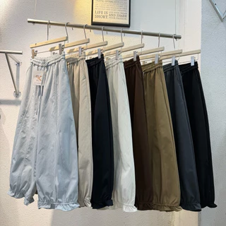 Gang_jeans#9379(K)พร้อมส่ง กางเกงขายาว ผ้ายีนส์ฟอกแต่งปลายระบาย ฟรีไซส์