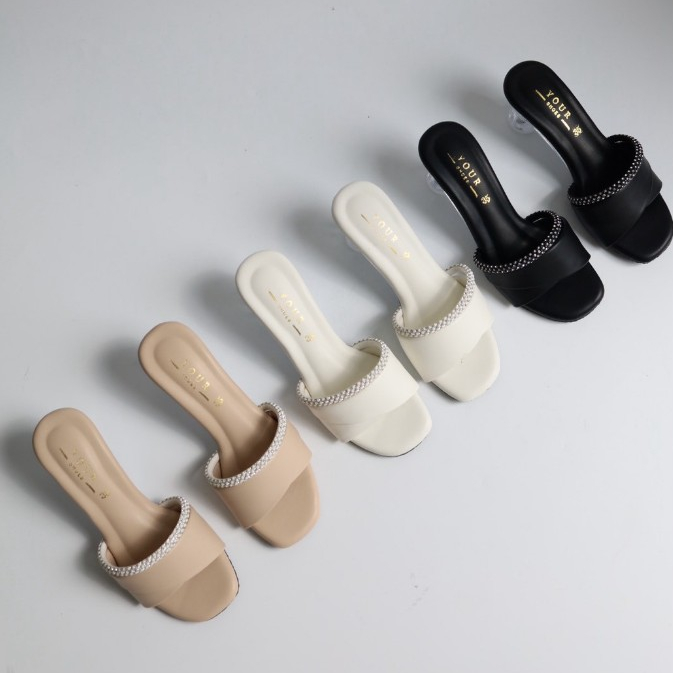 YOURSHOES O2 / รองเท้าส้นสูง 3นิ้ว รองเท้าหนังนิ่ม รองเท้าผู้หญิง