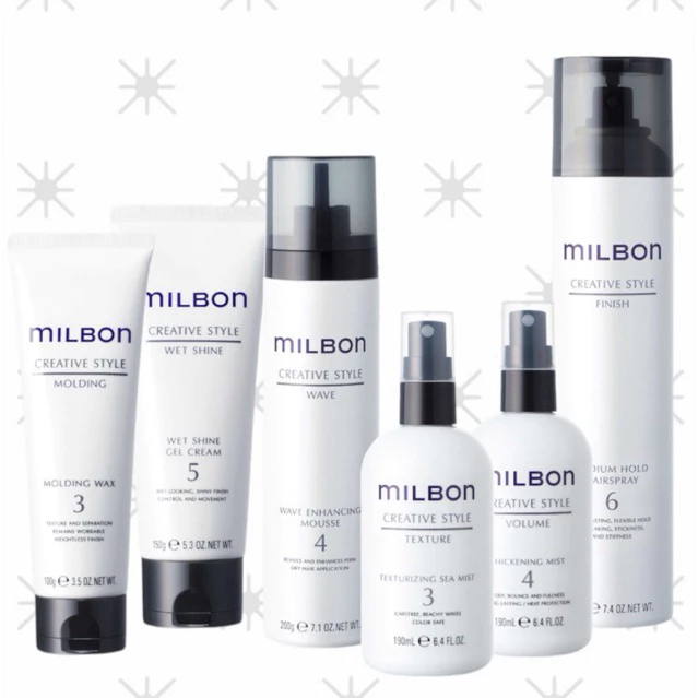 Milbon Creative Style Hair Styling มิลบอน จัดแต่งทรงผม จับลอน สเปรย์ แว็กซ์