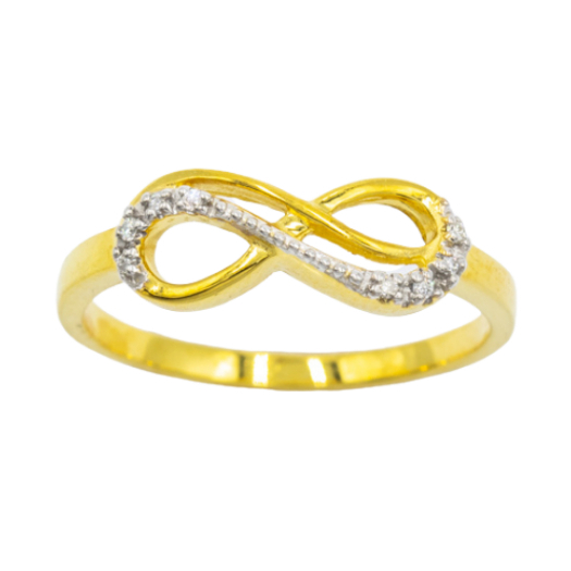 แหวน Infinity ความหมายดีๆ แหวนเพชร แหวนทองเพชรแท้ ทองแท้ 37.5% (9K) ME868