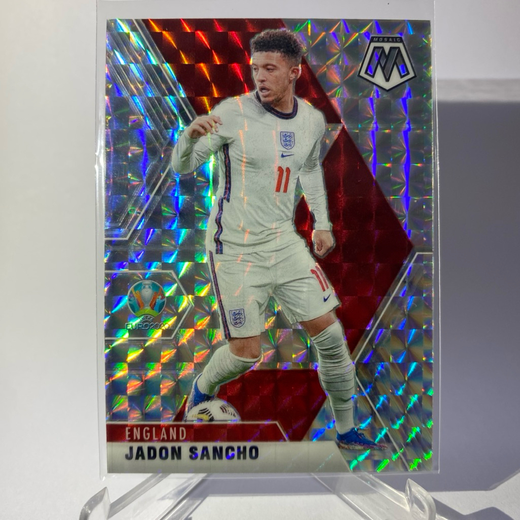 การ์ดนักฟุตบอล JADON SANCHO, ENGLAND, (PRIZM), PANINI MOSAIC 2021