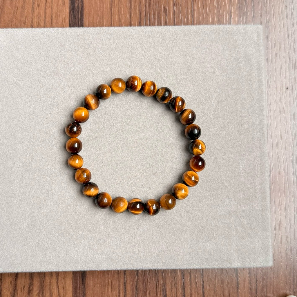 High Grade 🐯 กำไลหินแท้ไทเกอร์อายส์ (Tiger's Eye) 6-10mm