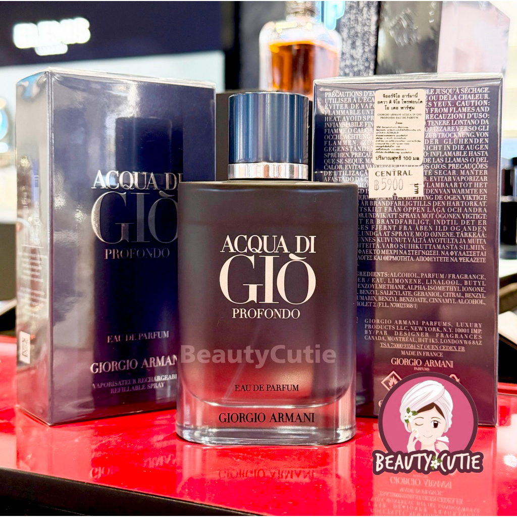 🌟Giorgio Armani Acqua Di Gio Profondo EDT/ EDP 100 ml. ผลิตปี 2025🌟ป้ายห้าง แท้💯จาก Central