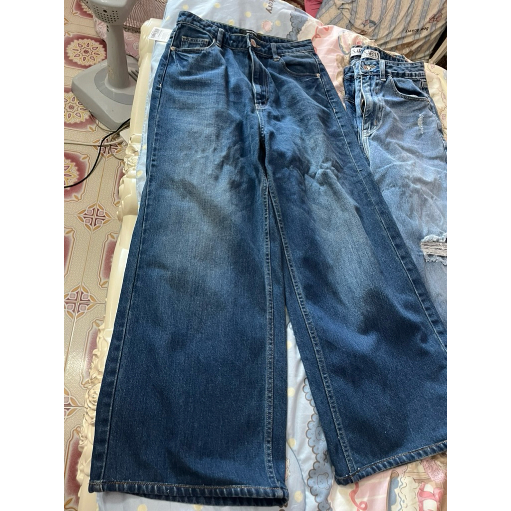 กางเกงยีน bearbeary ไซต์ l มือ 1 ทรงกระบอก ตัดปลายขา