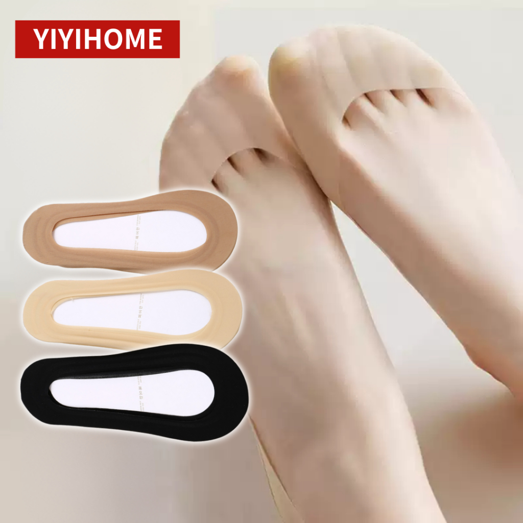YIYIHOME ถุงเท้าคัชชูผู้หญิง ถุงเท้าซ่อน ถุงเท้าหน้าสั้น มีซิลิโคนรอบเท้า 360° กันหลุด ไม่โผล่