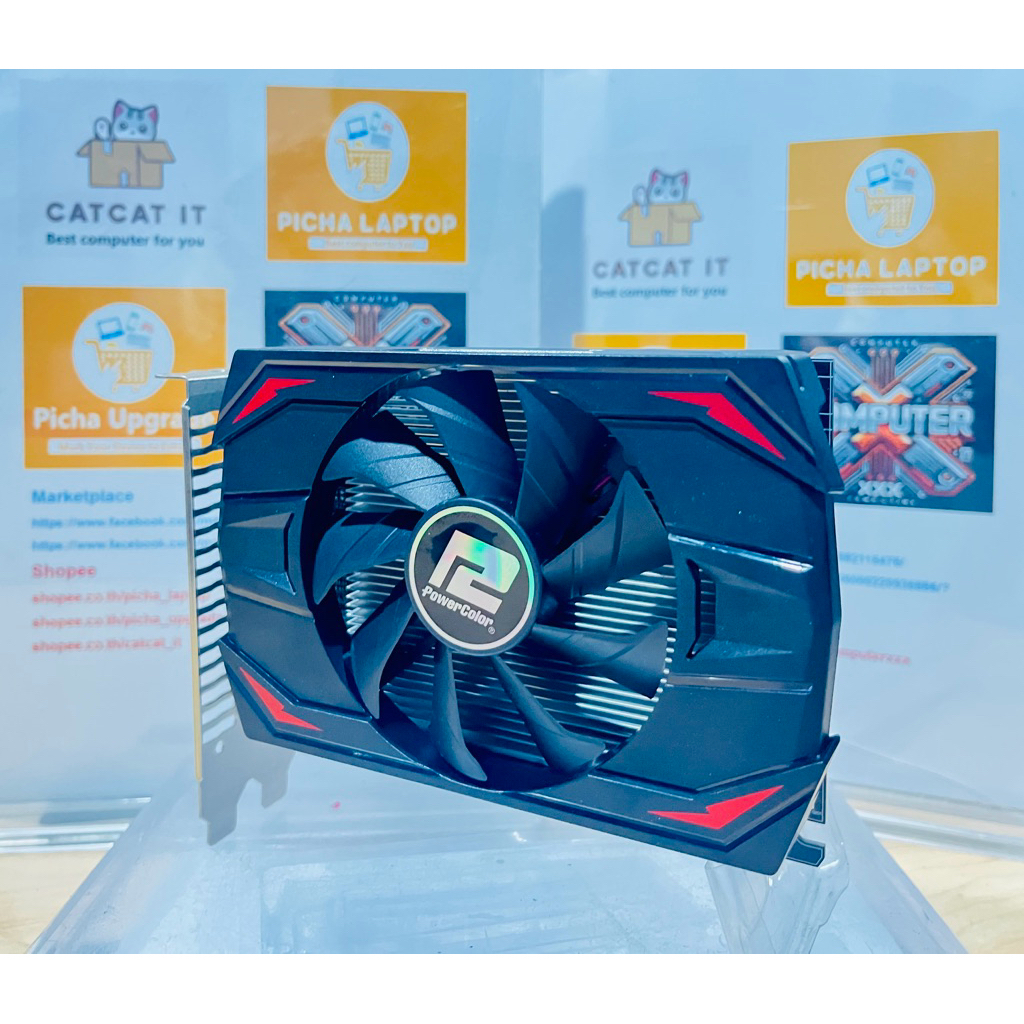 Power Color RX550 4GB DDR5 HDMI DP DVI มือสองไม่ต่อไฟเพิ่ม (คลัง16)