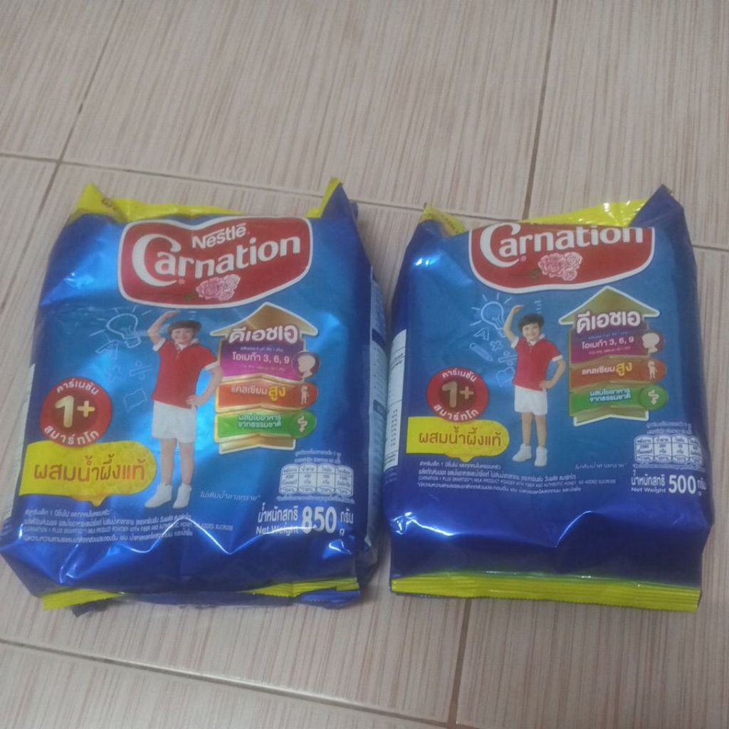คาร์เนชัน 1+ สมาร์ทโก ผลิตภัณฑ์นมผง สูตร 3 รสน้ำผึ้ง 1 ถุง