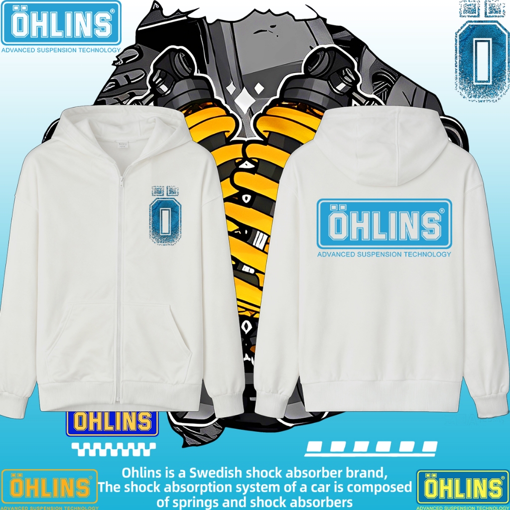 Ohlins Shockbreaker Racing ยืนคอ Cardigan Herex รถจักรยานยนต์ฉบับ Honda Gank CB GL MP Hooded cardiga