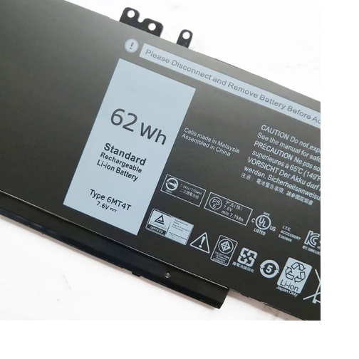 New 7.6V 62WH 6MT4T Laptop Battery For DELL Latitude E5470 E5570 14 5470 15 5570 For Dell Precision 