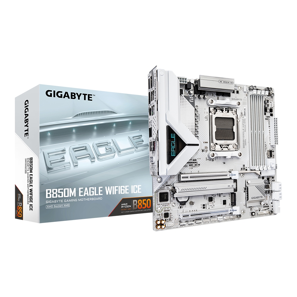 MAINBOARD (เมนบอร์ด) GIGABYTE B850M EAGLE WIFI6E ICE - AMD SOCKET AM5 DDR5 MICRO-ATX