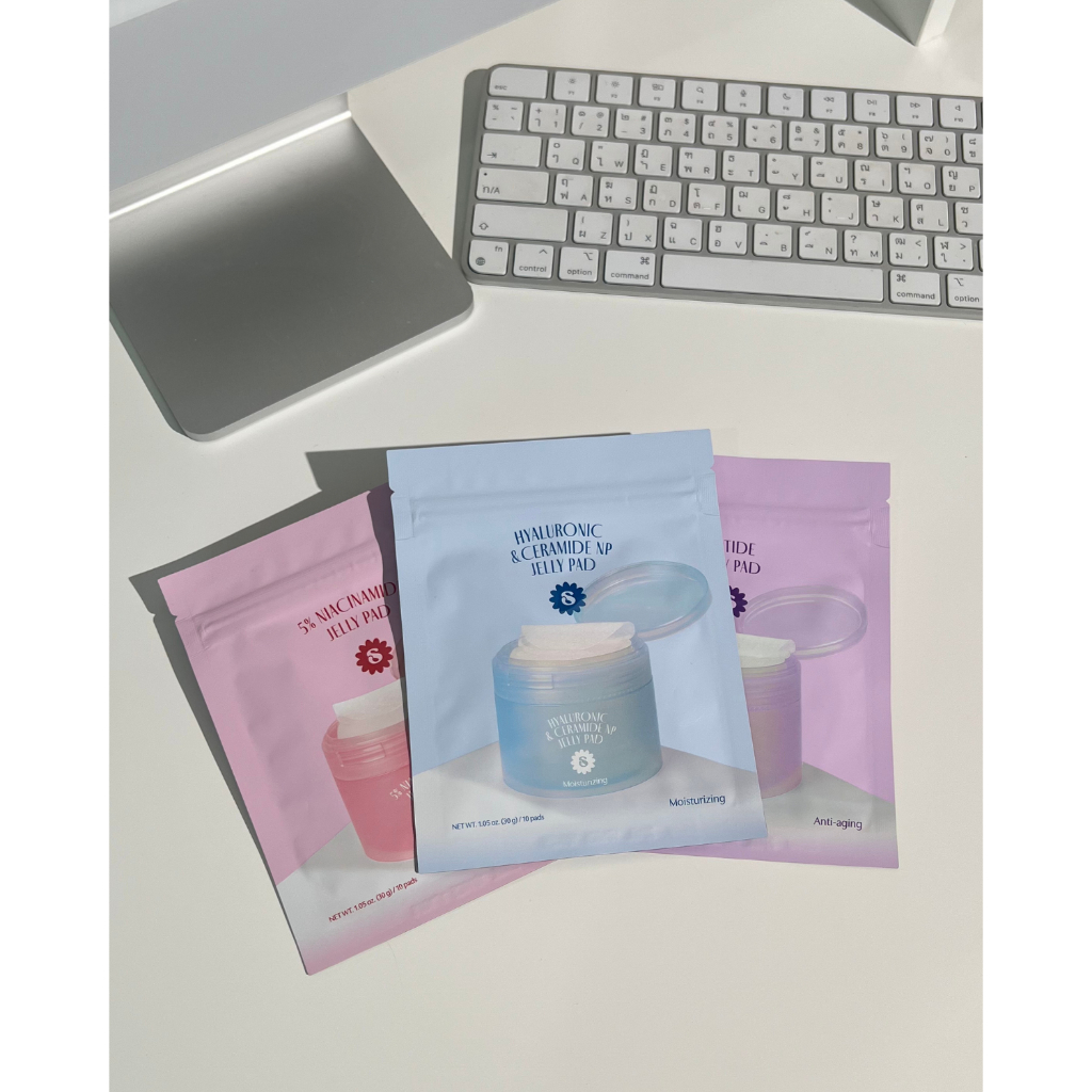 SUPERMOM | JELLY PAD เจลลี่แพด แบบซองขนาดพกพา 1ซองมี10แผ่น โทนเนอร์แพดและเป็นมินิมาร์คหน้าในตัวเดียว