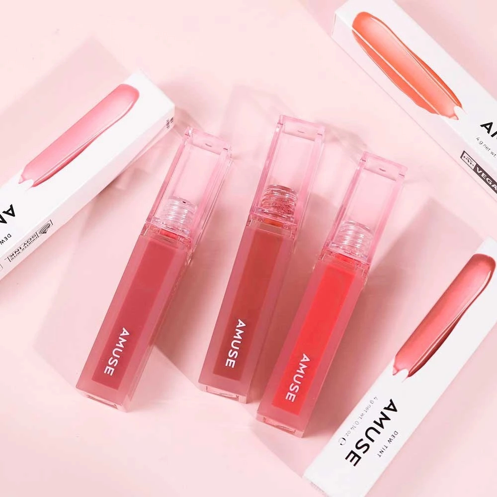 โล๊ะ ของหนีน้ำท่วม ไม่มีกล่อง Amuse Dew Tint ลิปทิ้นต์ ปากวาว ขนาดจริง
