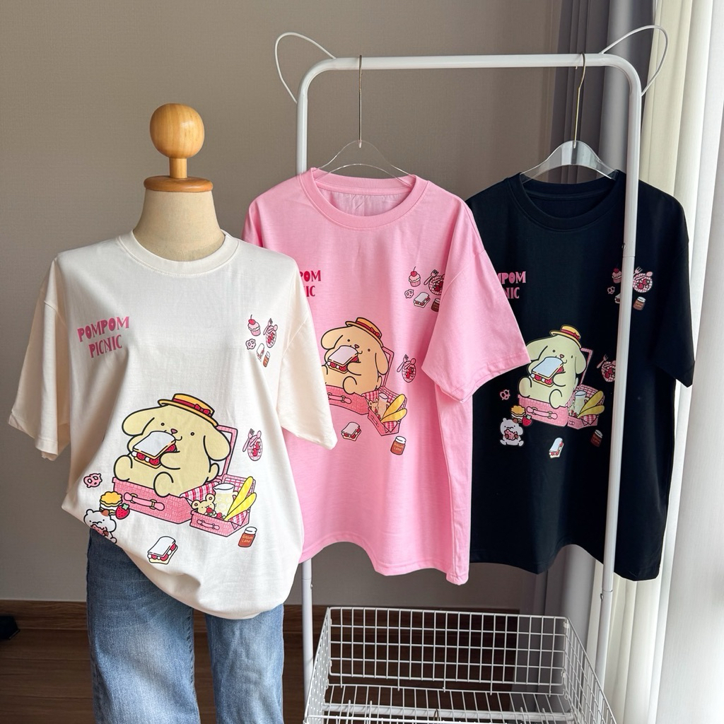 เสื้อ Oversize งานป้าย Qottonland 🌈 ปอมปิกนิค
