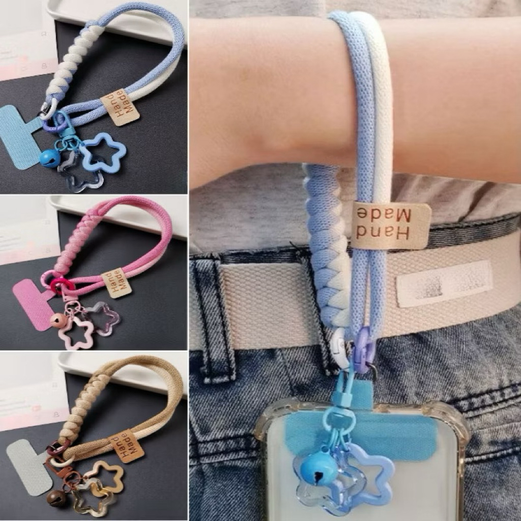 (พร้อมส่งจากไทย) สายคล้องมือถือ Hand Made คิวท์ๆ สีพาสเทล รุ่น Star Charm