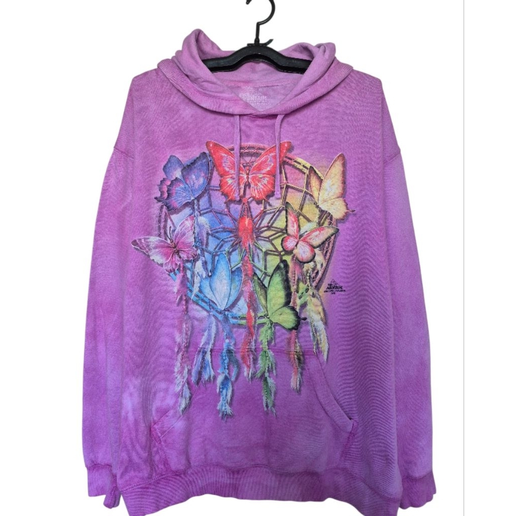 Themountain Butterfly Dc Hoodie Sweatshirt Purple (XL)