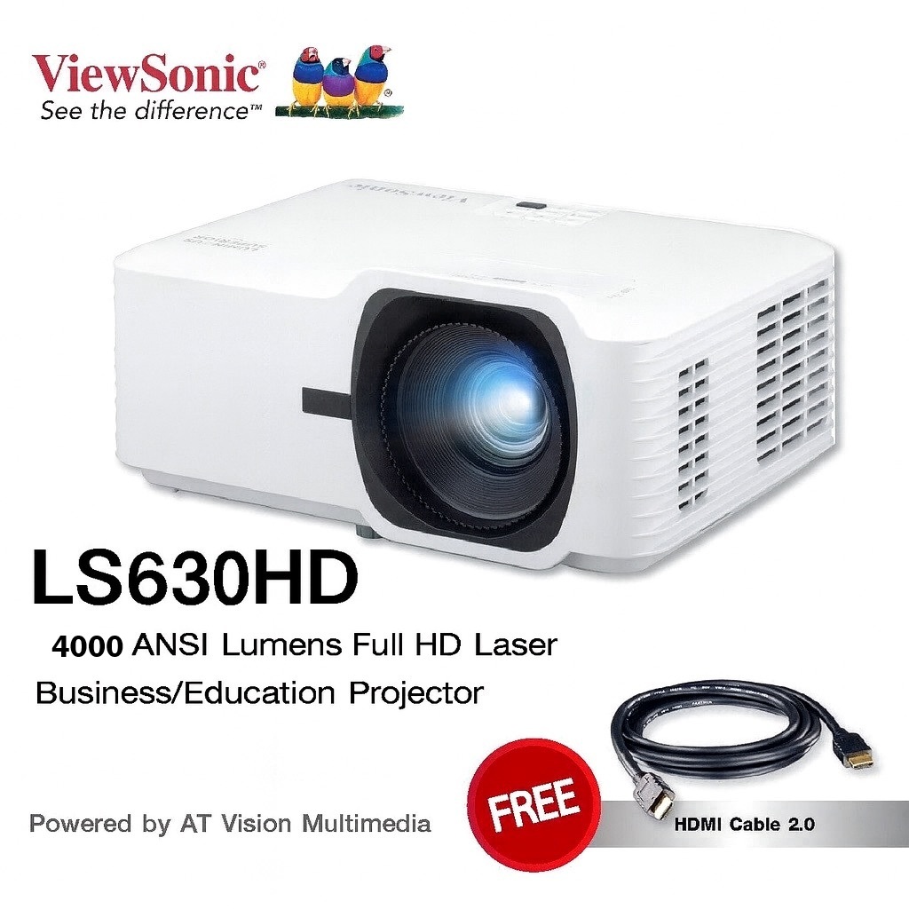 ViewSonic LS630HD 4,000 ANSI Lumens Full HD 1080P Laser Projector - รับประกัน 3 ปี