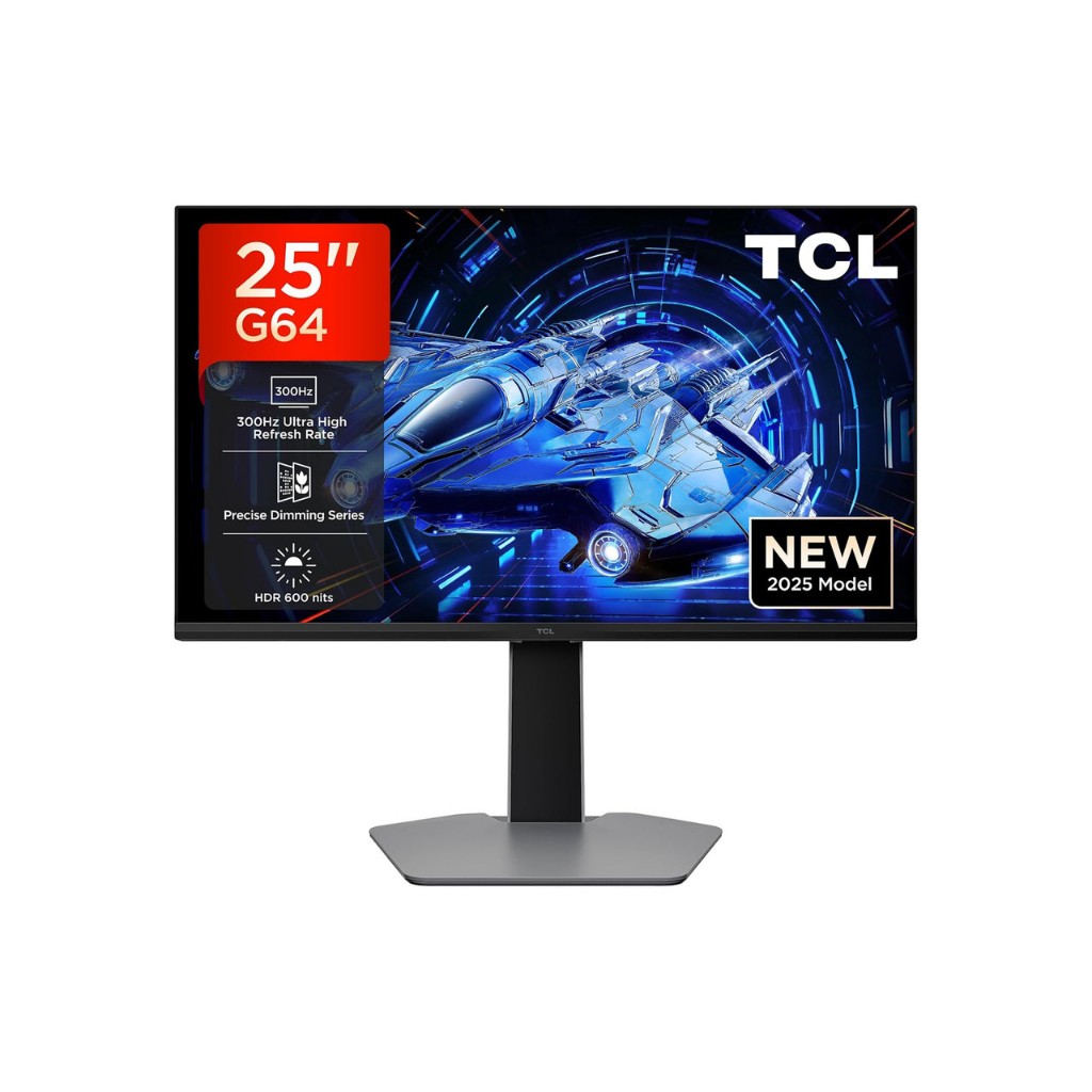 TCL Monitor 25 นิ้ว รุ่น 25G64 FHD Mini QLED Gaming 300Hz HDR 600nits 1ms GTG