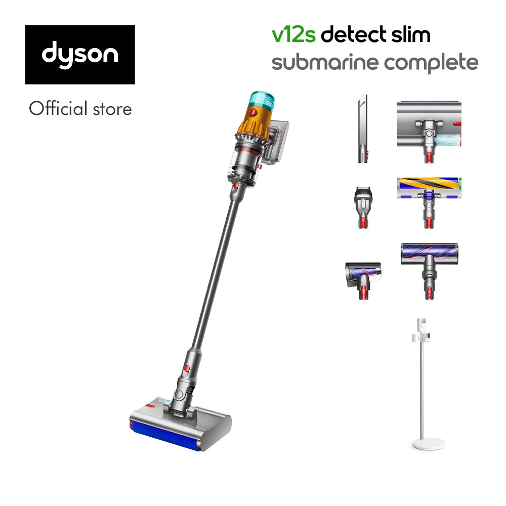 Dyson V12s Detect Slim Submarine Complete wet and dry vacuum cleaner เครื่องดูดฝุ่นและถูพื้น ไดสัน พร้อมแท่นวาง