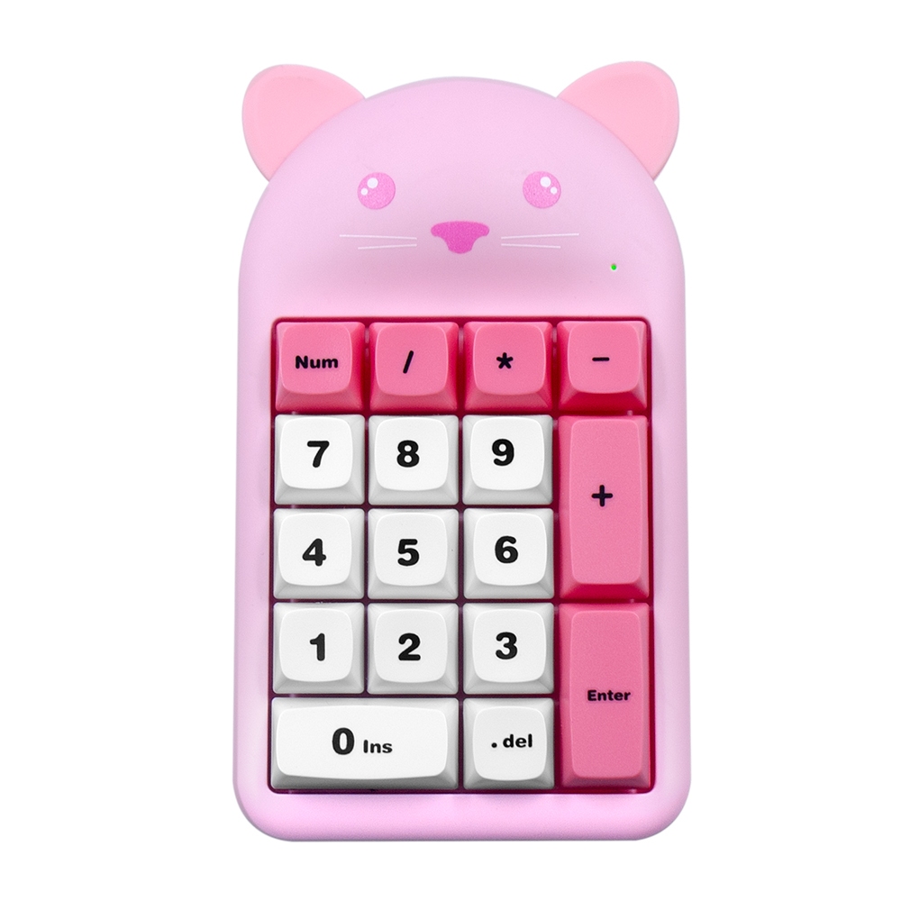 Nubwo NKB-114 Brown Bear/Pink Cat Numpad Numeric Keypad Dual Mode 2.4Ghz+Bluetooth แป้นพิมพ์ คีย์บอร