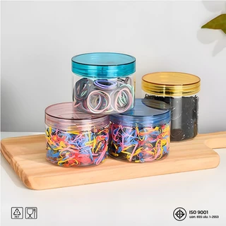 10ชิ้น เซ็ตกระปุก PET ฝาใส ทรงกลม ขนาด 80mm ความจุ 200–1000ml ใส่อาหาร ขนม คุกกี้ Free แผ่นโฟม Food Grade HC80