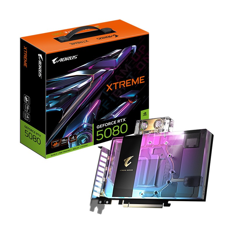 VGA(การ์ดจอ) GIGABYTE AORUS GEFORCE RTX 5080 XTREME WATERFORCE WB - 16GB GDDR7 (GV-N5080AORUSX-WB-16