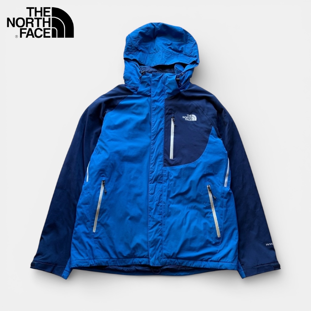 เสื้อกันหนาวมือสอง The North Face สีน้ำเงิน ฮู้ดถอดได้ อก 46 ยาว 28 สภาพดี 📌 มีหัวซิปหัก 2 จุด