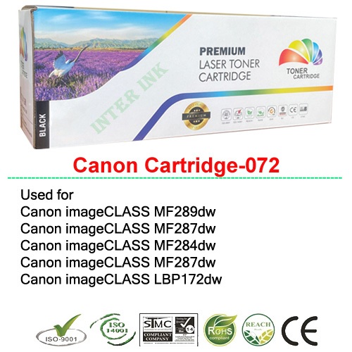 หมึก Canon MF289dw/ MF287dw/ MF284dw/ MF287dw/ LBP172dw (Cartridge-072) สีดำ Color Box