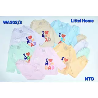 Little Home Baby ชุดเด็กแรกเกิด เสื้อผูกหน้า+กางเกง (ยาว) 2