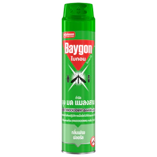 ไบกอนเขียว สเปรย์กำจัดยุง ยาฉีดยุง มด แมลงสาบ 600 มล. Baygon Multi Insect Killer Aeresol Spray 600ml