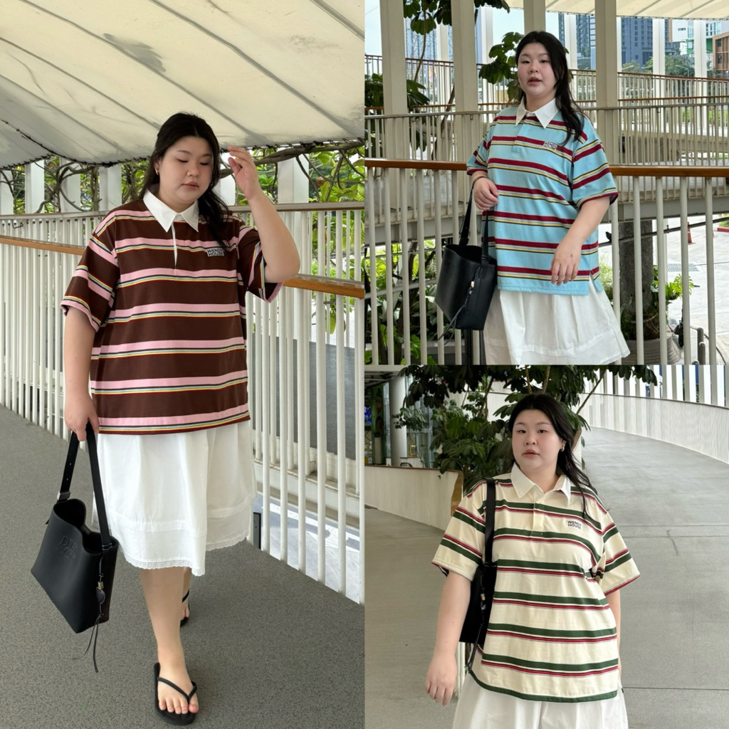 Mild Mood Polo Top เสื้อโปโลลายทาง  wendystore19
