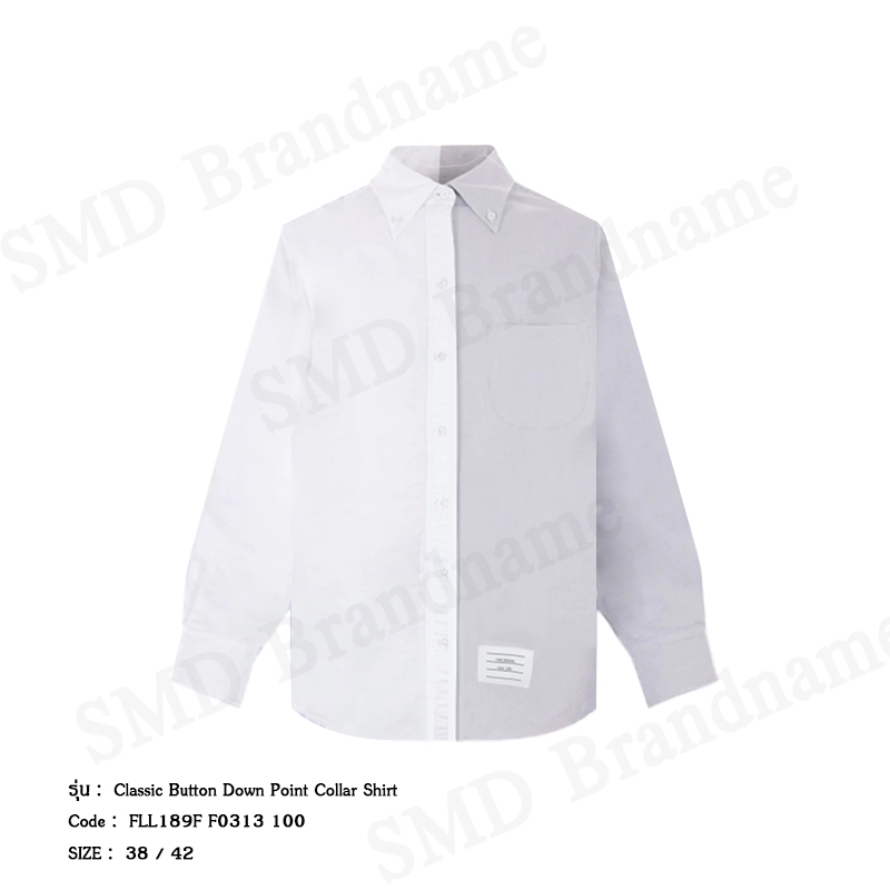 Thom Browne เสื้อเชิ้ตแขนยาวผู้หญิง รุ่น Classic Button Down Point Collar Shirt Code: FLL189F F0313 100