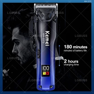 ✂️Kemei-2272 ✂️จัดส่งทันที ✂️ปัตตาเลี่ยนตัดผม ปัตตาเลี่ยนไร้สาย ไฟฟ้า หน้าจอ LCD ปรับได้ ชาร์จ USB รับประกันสามปี