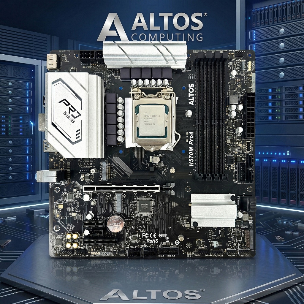 เมนบอร์ด Altos H570M Pro4 (Socket LGA1200) รองรับ Intel Gen 10/11 มือสอง สภาพสวย ประกันร้าน 90 วัน (