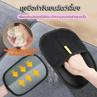 Boqi Factory ถุงมือกําจัดขนสัตว์เลี้ยง แบบใช้ซ้ําได้สําหรับสัตว์เลี้ยง ถุงมือแปรงขน CL99