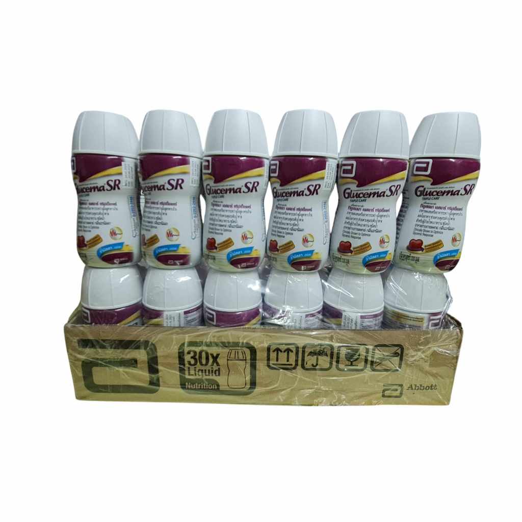 (ยกลัง 30 ขวด) Glucerna SR Triple Care Liquid Vanilla กลูเซอนา เอสอาร์ ทริปเปิ้ลแคร์ ชนิดน้ำ 220 มล.