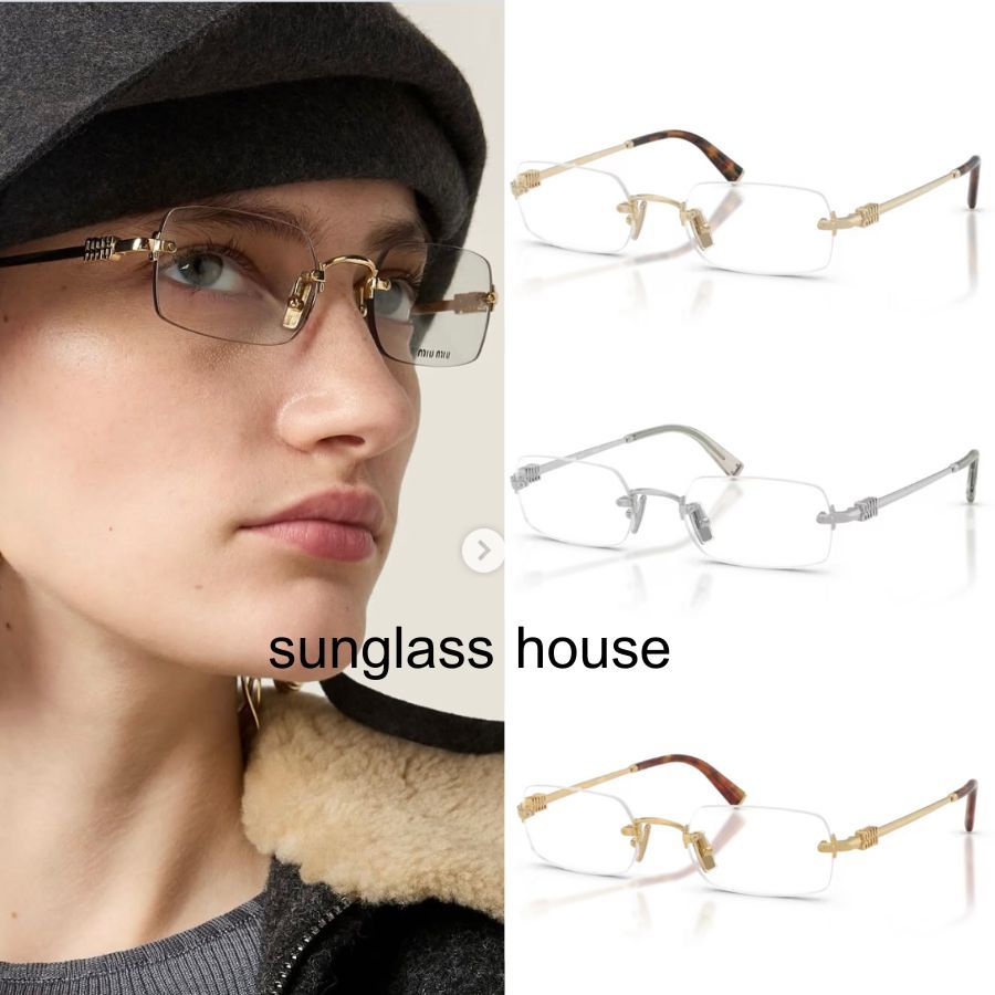 กรอบแว่นสายตา Miu Miu รุ่น 50YV Rimless ของแท้ 100% พร้อมอุปกรณ์ รับประกันศูนย์ไทย