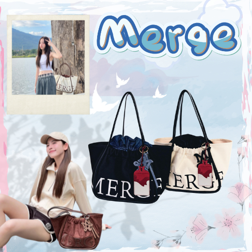 👜 MERGE A DAY BAG กระเป๋าถือผู้หญิงสวย กระเป๋าสะพายข้าง | หนังเทียมเกรดพรีเมี่ยม นุ่ม ทนทาน | สำหรับไปทำงาน ไปเรียน